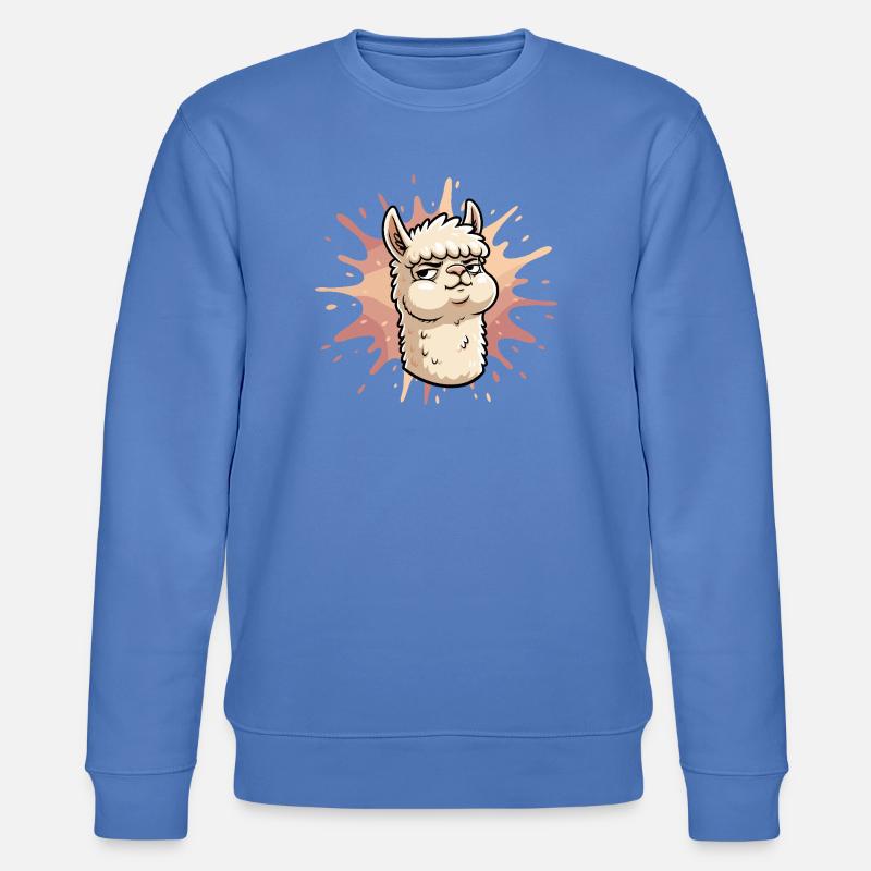 Selbstbewusste Llama Splash - Stanley/Stella Unisex Bio-Sweatshirt CHANGER - Blau