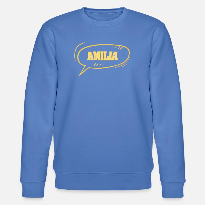 Comic Amilia - Stanley/Stella Unisex Bio-Sweatshirt CHANGER - Blau