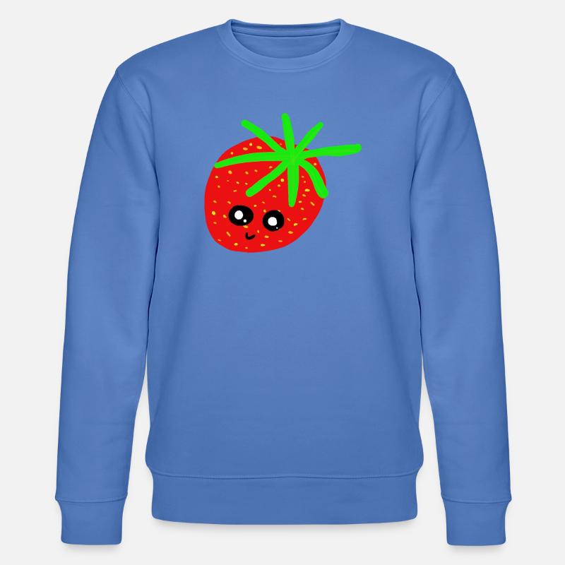 Erdbeere Kinder Erdbeeren  - Stanley/Stella Unisex Bio-Sweatshirt CHANGER  - Blau