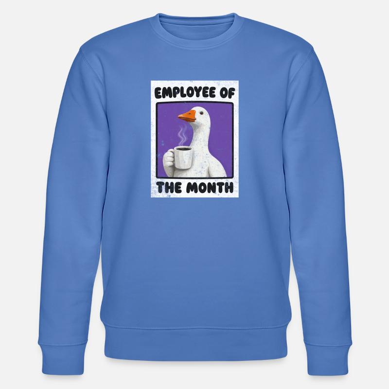 Lustiges Mitarbeiter des Monats Kaffee - Stanley/Stella Unisex Bio-Sweatshirt CHANGER  - Blau