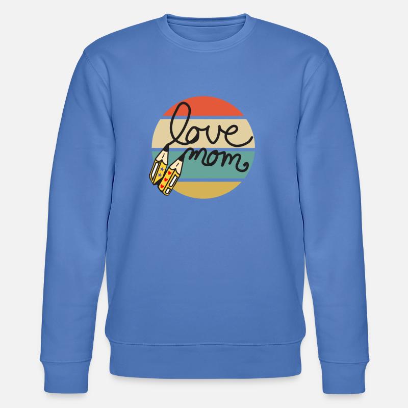 love mom  - Stanley/Stella Unisex Bio-Sweatshirt CHANGER  - Blau