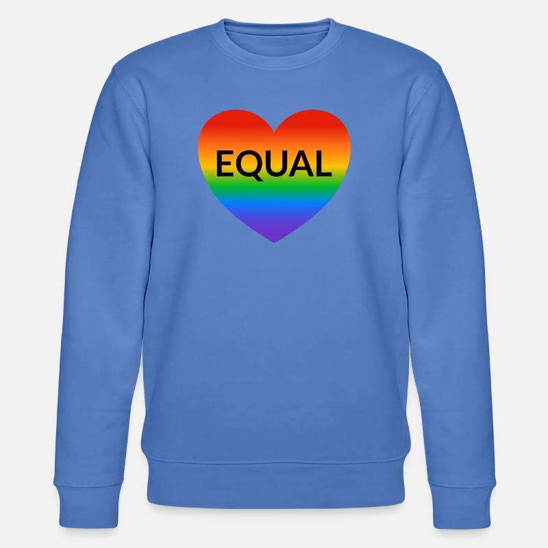 Gleiches Herz Regenbogenstolz - Stanley/Stella Unisex Bio-Sweatshirt CHANGER - Blau