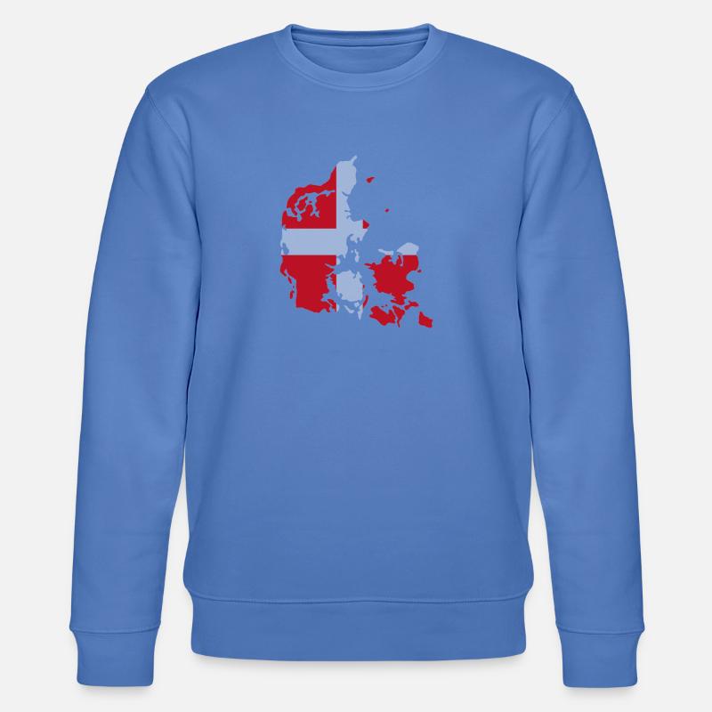 Carte du drapeau du Danemark - Sweat bio CHANGER Stanley/Stella Unisexe - bleu