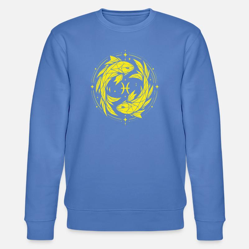 Fische Symbol – Sanft & Modern - Stanley/Stella Unisex Bio-Sweatshirt CHANGER  - Blau