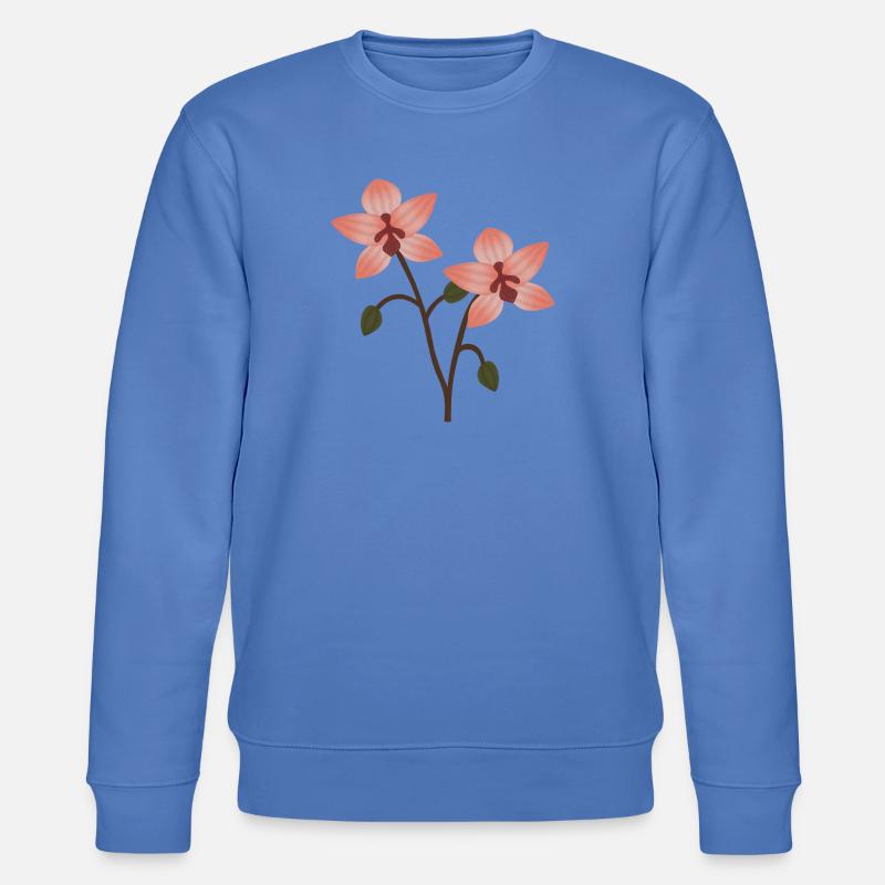 Fleur d’orchidée pastel - Sweat bio CHANGER Stanley/Stella Unisexe - bleu