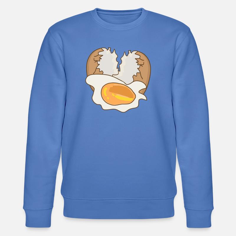 Mirror with eggshell - Stanley/Stella CHANGER Unisex Organic Sweatshirt - bright blue