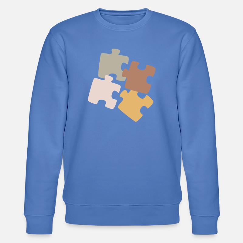 Puzzle Patchwork Variety - Stanley/Stella CHANGER Unisex Organic Sweatshirt - bright blue