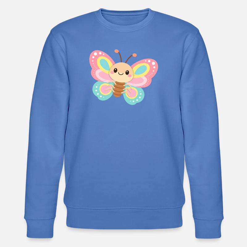 Pastellschmetterling - Stanley/Stella Unisex Bio-Sweatshirt CHANGER - Blau