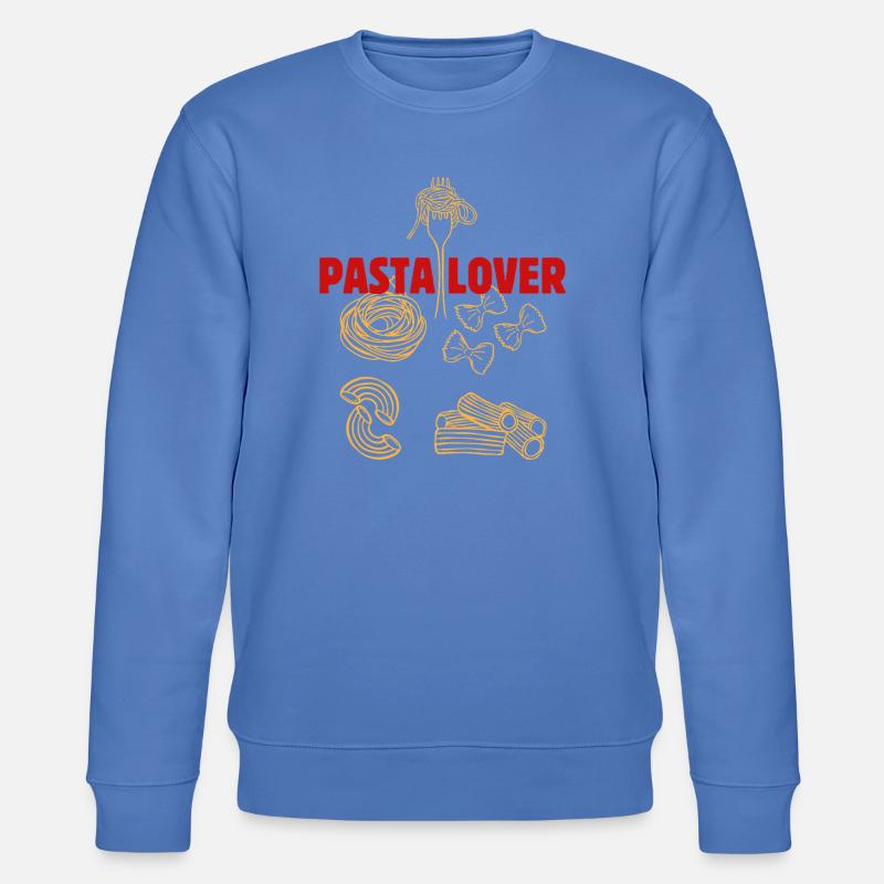 Pasta Lover Pattern - Stanley/Stella CHANGER Unisex Organic Sweatshirt - bright blue
