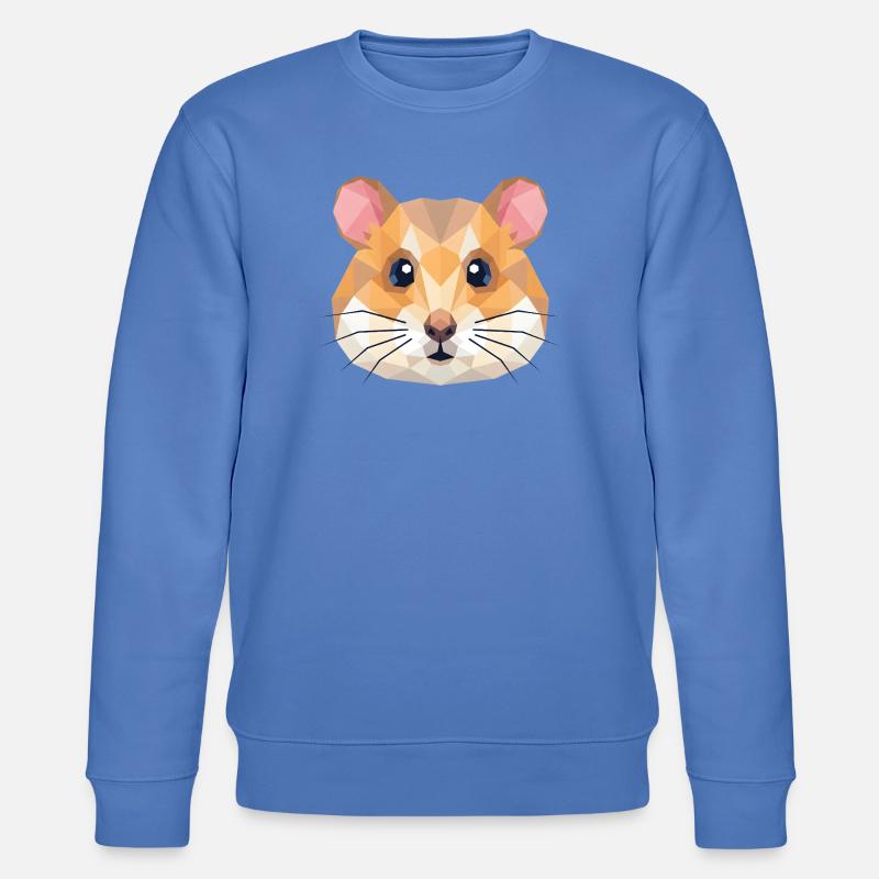 Niedliche geometrische Hamster-Low-Poly-Kunst - Stanley/Stella Unisex Bio-Sweatshirt CHANGER  - Blau