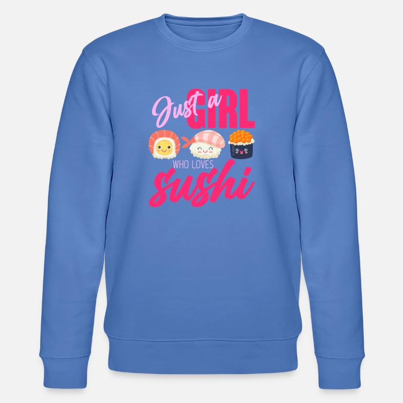 Nur ein Mädchen, das Sushi liebt - Stanley/Stella Unisex Bio-Sweatshirt CHANGER  - Blau