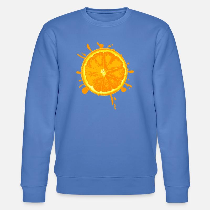 Orangenscheibe Spritzer Design - Stanley/Stella Unisex Bio-Sweatshirt CHANGER  - Blau