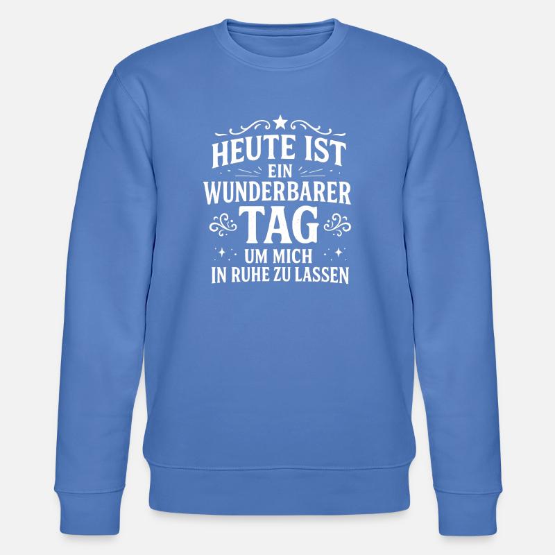 Lass mich in Ruhe Statement Spruch - Stanley/Stella Unisex Bio-Sweatshirt CHANGER - Blau