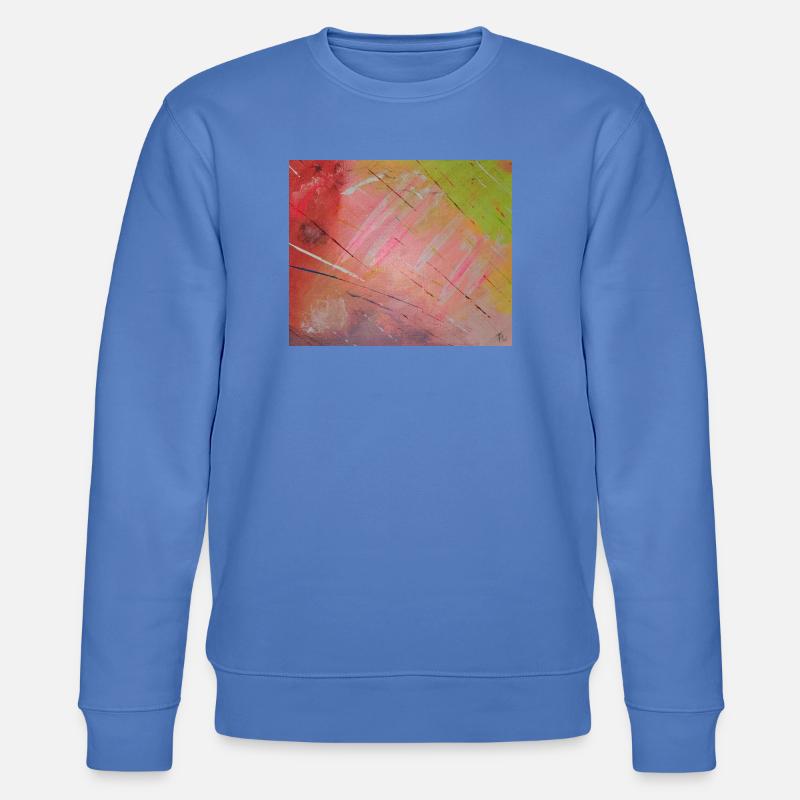 Neon Diagonal Stripe Abstract - Stanley/Stella CHANGER Unisex Organic Sweatshirt - bright blue