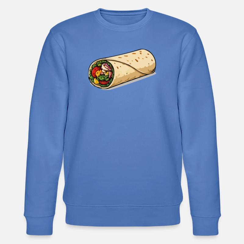 Farbintensiver Burrito-Wrap - Stanley/Stella Unisex Bio-Sweatshirt CHANGER  - Blau