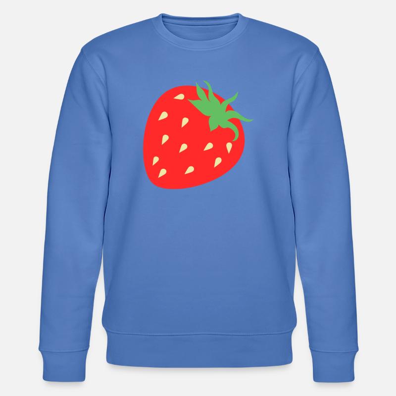 Frische Erdbeer Grafik - Stanley/Stella Unisex Bio-Sweatshirt CHANGER  - Blau