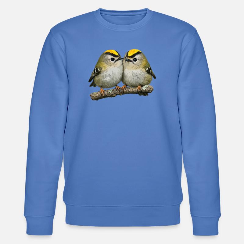 Duo de Firecrests sur Branch - Sweat bio CHANGER Stanley/Stella Unisexe - bleu