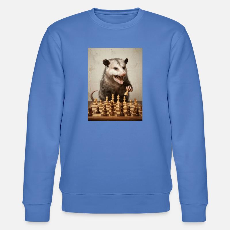 Opossum joue aux échecs - Sweat bio CHANGER Stanley/Stella Unisexe - bleu