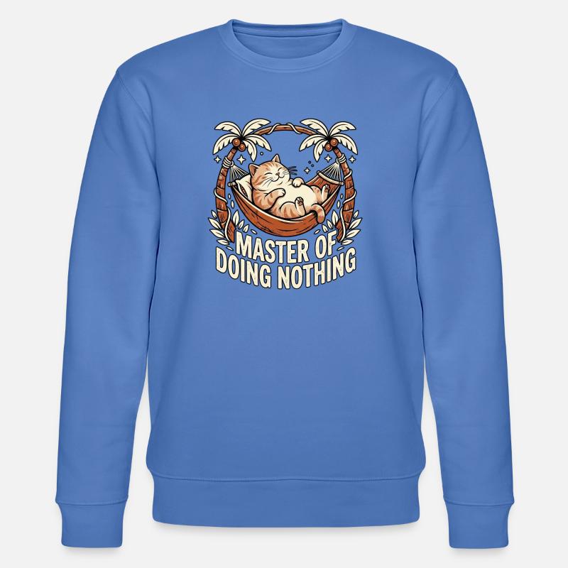 Cat Master Of Doing Nothing - Stanley/Stella Unisex Bio-Sweatshirt CHANGER - Blau