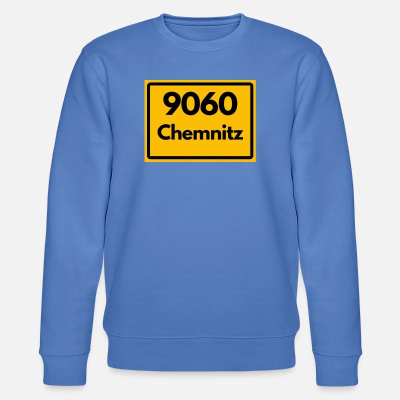 9060 PLZ SACHSEN CHEMNITZ ALTE POSTLEITZAHL - Stanley/Stella Unisex Bio-Sweatshirt CHANGER  - Blau