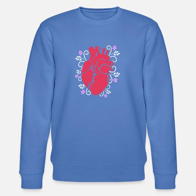 Kardiogramm Kardiographie Sonographie Ultraschall - Stanley/Stella Unisex Bio-Sweatshirt CHANGER  - Blau