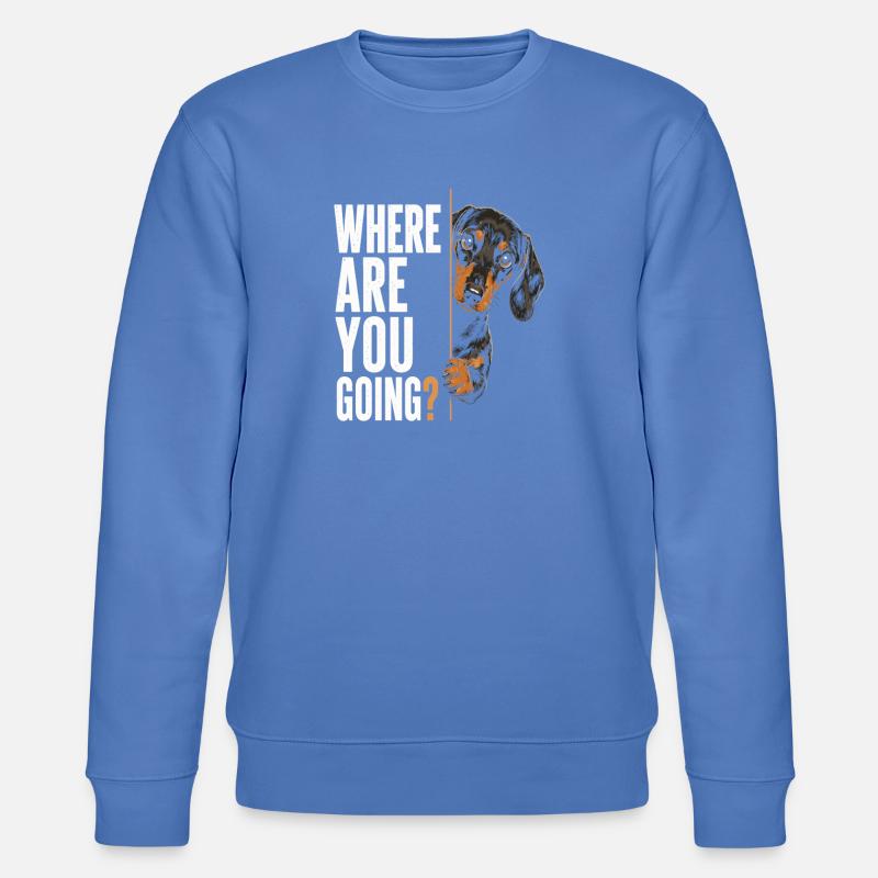 Where Are You Going? Hundeblick - Stanley/Stella Unisex Bio-Sweatshirt CHANGER  - Blau