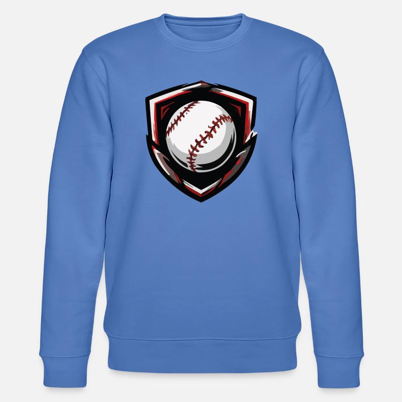 Baseball Shield Ball - Stanley/Stella Unisex Bio-Sweatshirt CHANGER  - Blau