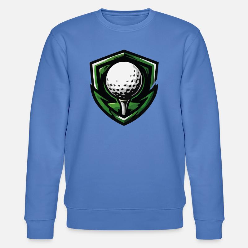 Schild Golfball Emblem - Stanley/Stella Unisex Bio-Sweatshirt CHANGER - Blau
