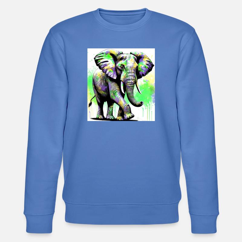 éléphant - Sweat bio CHANGER Stanley/Stella Unisexe - bleu