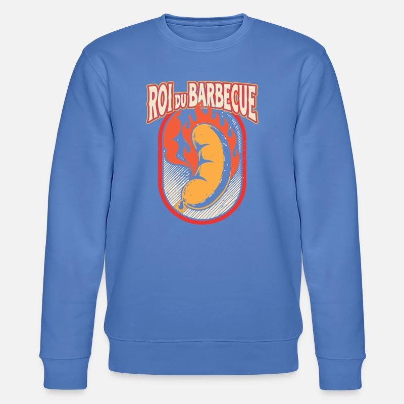 Feuer-Barbecue-König - Stanley/Stella Unisex Bio-Sweatshirt CHANGER - Blau