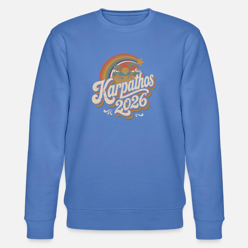 Karpathos 2026 Beach Rétro - Sweat bio CHANGER Stanley/Stella Unisexe - bleu