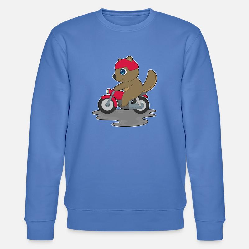 Biber Motorrad - Stanley/Stella Unisex Bio-Sweatshirt CHANGER - Blau