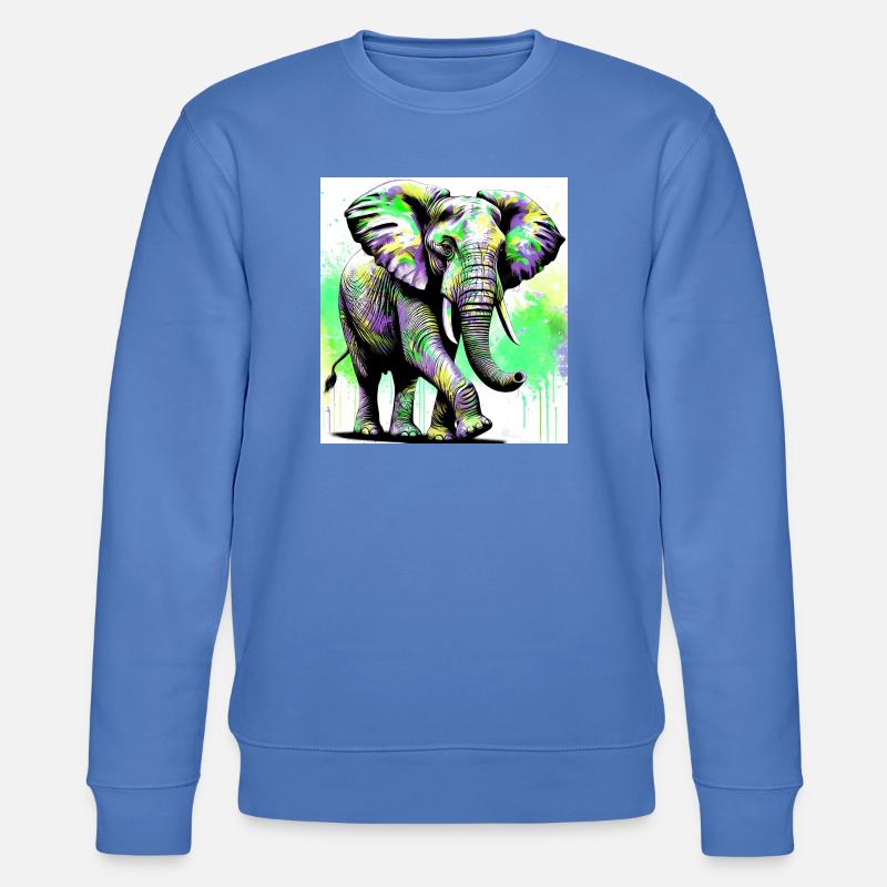 Elefant - Stanley/Stella Unisex Bio-Sweatshirt CHANGER  - Blau