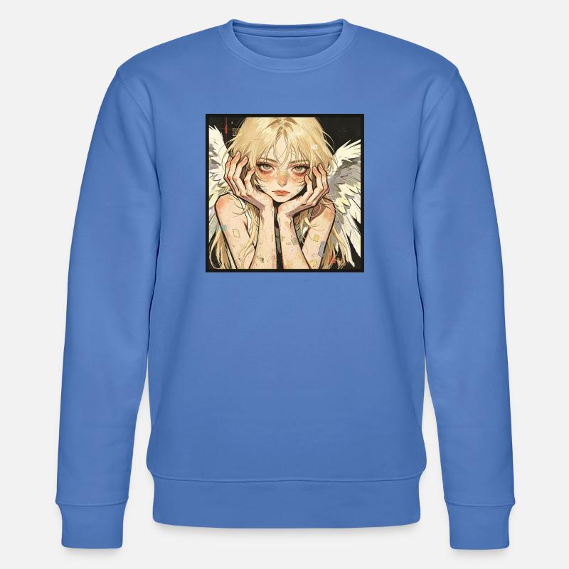 Pastellengel mit Flügelfehler - Stanley/Stella Unisex Bio-Sweatshirt CHANGER - Blau