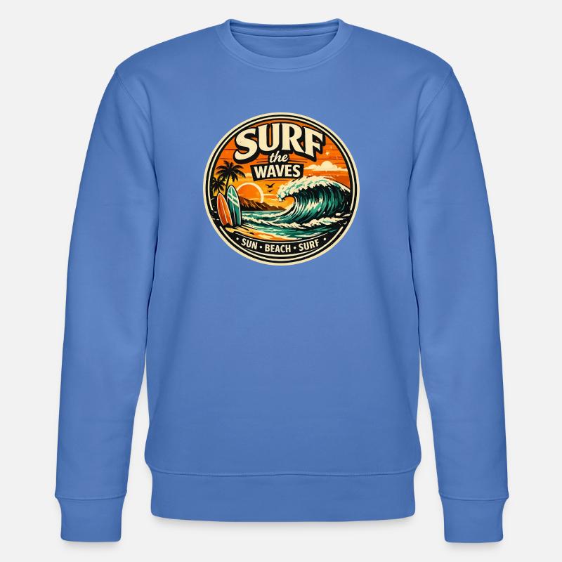 Surf the Waves - Stanley/Stella Unisex Bio-Sweatshirt CHANGER  - Blau