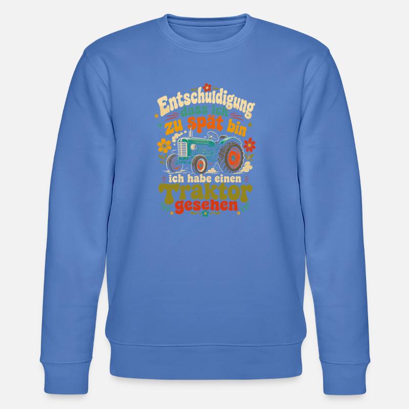 Entschuldigung: Traktor gesehen - Stanley/Stella Unisex Bio-Sweatshirt CHANGER  - Blau