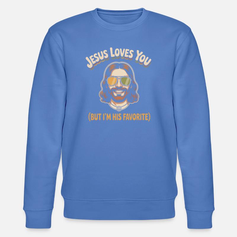 Jésus t’aime Préféré - Sweat bio CHANGER Stanley/Stella Unisexe - bleu
