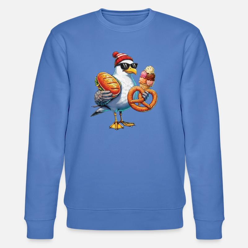 Möwe Brezel Eiscreme - Stanley/Stella Unisex Bio-Sweatshirt CHANGER  - Blau