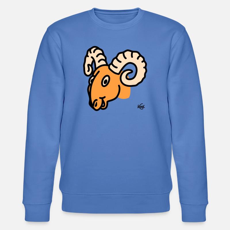 Widder groß - Stanley/Stella Unisex Bio-Sweatshirt CHANGER - Blau
