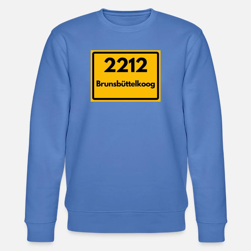 ALTE POSTLEITZAHL 2212 BRUNSBÜTTELKOOG - Stanley/Stella Unisex Bio-Sweatshirt CHANGER  - Blau