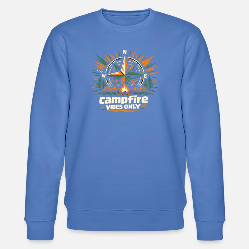 Lagerfeuer Kompass Vibes - Stanley/Stella Unisex Bio-Sweatshirt CHANGER  - Blau