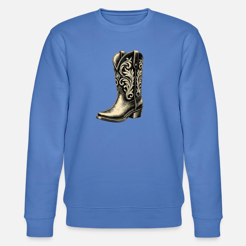 Bottes de cowboy - Sweat bio CHANGER Stanley/Stella Unisexe - bleu