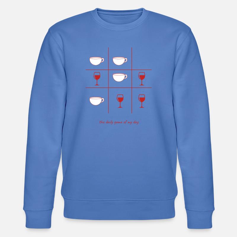 Kaffee oder Wein englisch - Stanley/Stella Unisex Bio-Sweatshirt CHANGER  - Blau