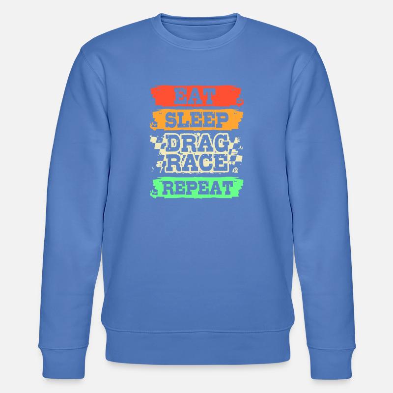 Course de dragsters - Sweat bio CHANGER Stanley/Stella Unisexe - bleu