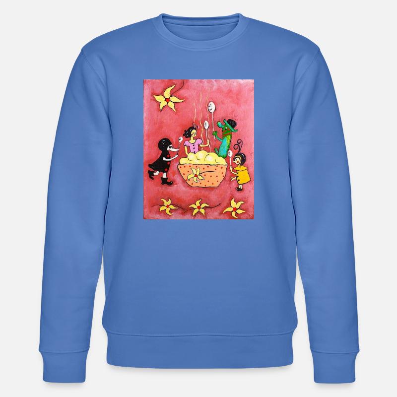 Vanilla pudding - Stanley/Stella CHANGER Unisex Organic Sweatshirt - bright blue