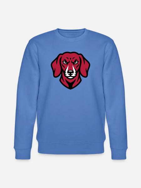 Dackel Maskottchen Logo - Stanley/Stella Unisex Bio-Sweatshirt CHANGER - Blau