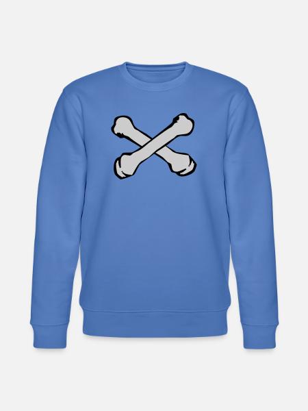 Crossing Bones Silhouette - Stanley/Stella CHANGER Unisex Organic Sweatshirt - bright blue