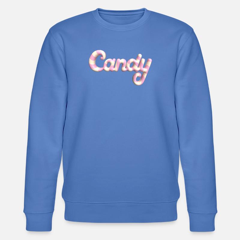 Candy Lettering - Rendu 3D style Candy - Sweat bio CHANGER Stanley/Stella Unisexe - bleu