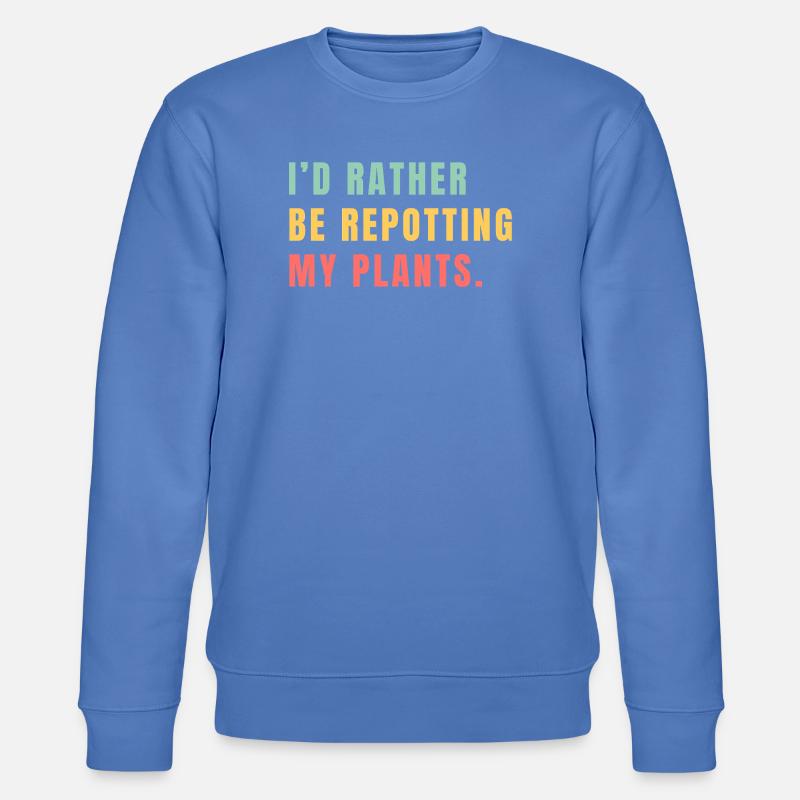 Blumen Gärtnern - Stanley/Stella Unisex Bio-Sweatshirt CHANGER  - Blau