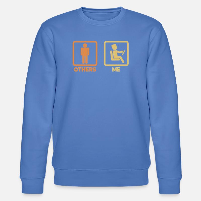 Busfahrer Strichmännchen - Stanley/Stella Unisex Bio-Sweatshirt CHANGER - Blau